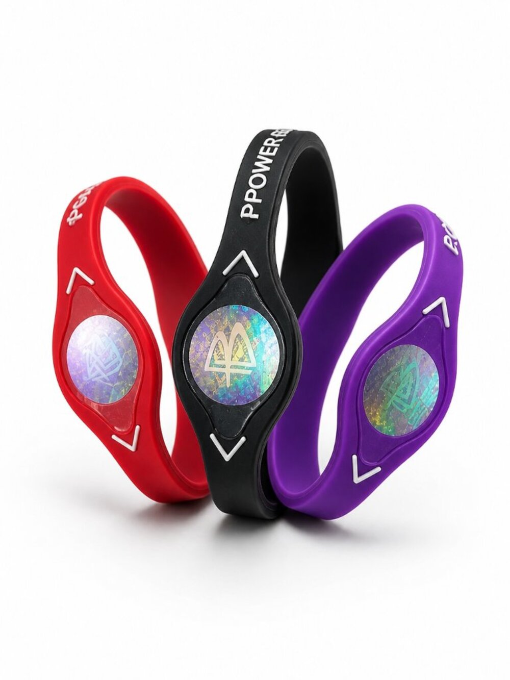 3-Piece Sports Wristbands Power Silicone Band Set